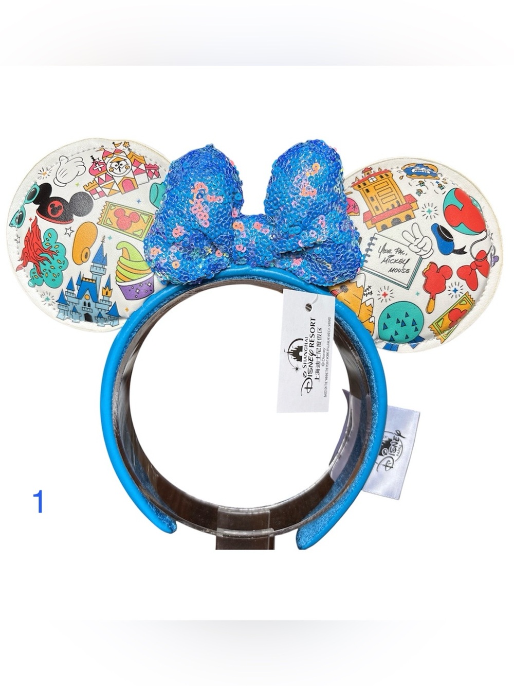 Walt Disney World Minnie Mouse Play in the Park Icons Ear Headband New! 1